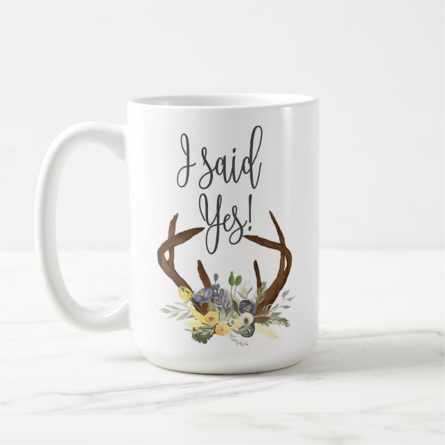 Engagement Mug, I Said Yes Mug (Left)