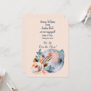 Engagement Over the Moon Card