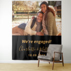 Engagement party black gold photo