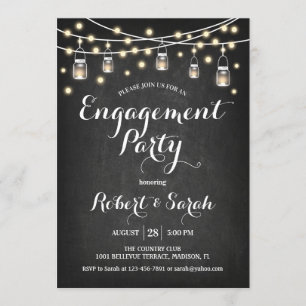 Engagement Party - Chalkboard Invitation
