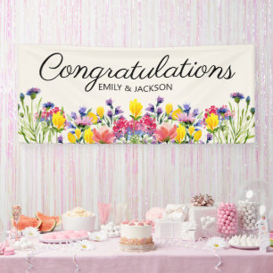 Engagement Party Congratulations Wildflowers  Banner