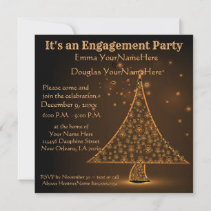 Engagement Party Contemporary Holiday Season Invitation