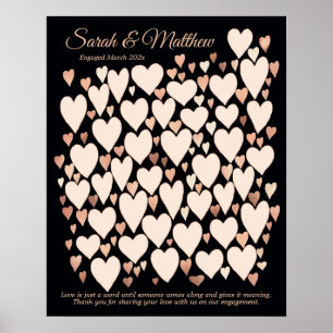 Engagement Party Couple Guest Book Poster
