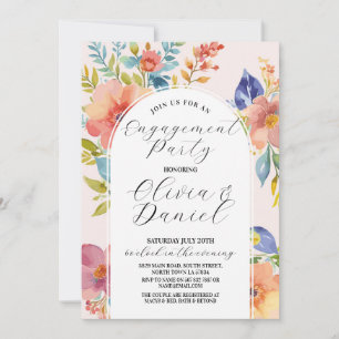 Engagement Party Couples Shower Summer Florals Invitation
