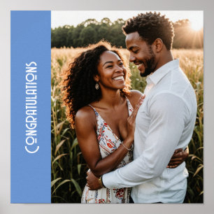 Engagement party custom photo text create your own poster