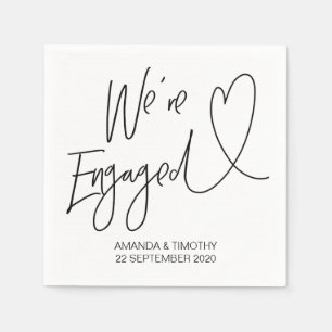 Engagement Party Decor Custom Engagement Napkins