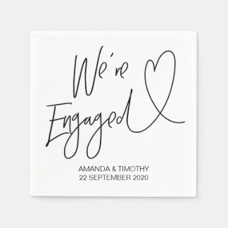 Engagement Party Decor Custom Engagement Napkins