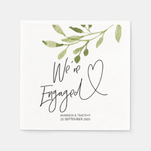 Engagement Party Decor Elegant Eucalyptus Napkin