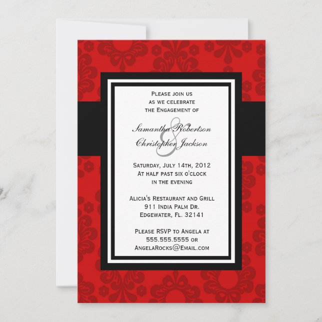 Engagement Party Elegant Vintage Wedding Invite (Front)
