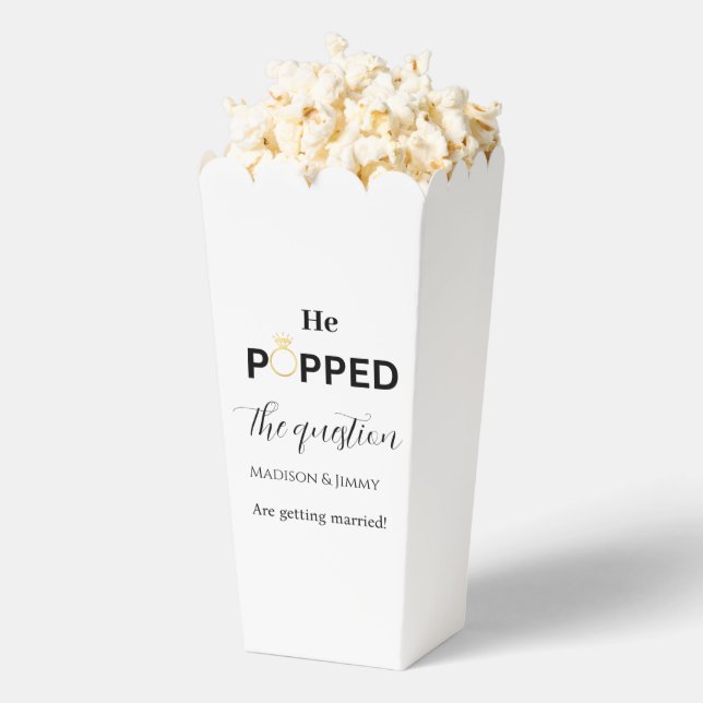 Engagement party favour, he popped the question favour box (Popped)