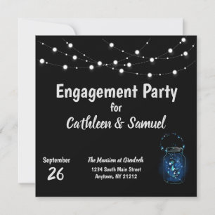 Engagement Party Firefly Cafe Lights Invitation