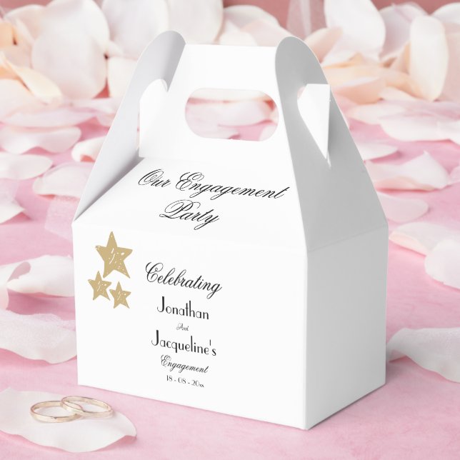 Engagement Party Gift Thank You Favour Chic Script Favour Box (Wedding)