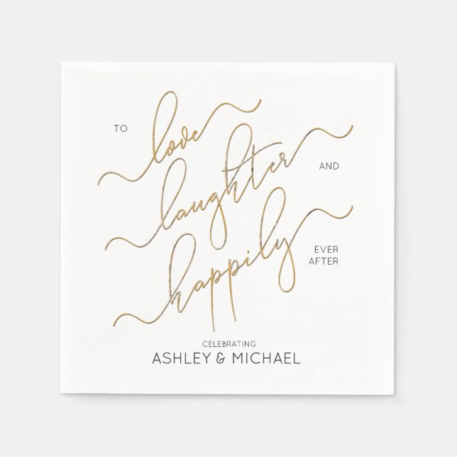 Engagement Party Happily Ever After Engagement Napkin (Front)