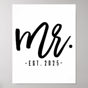 Engagement Party Husband And Wife Matching Couple Poster