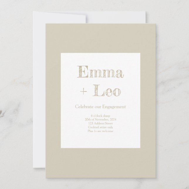 Engagement Party  Invitation (Front)