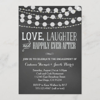 Engagement Party Invitation Chalkboard Wedding