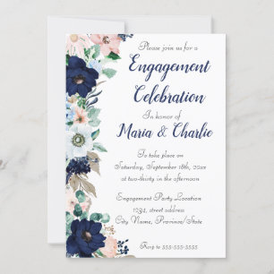 Engagement Party Invitation Elegant Florals