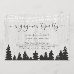 Engagement Party Invitation   Rustic Winter