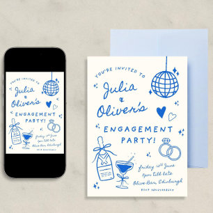 Engagement Party Invitation Template, Custom Champ