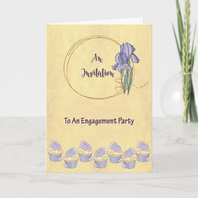 Engagement Party Invitation with Iris (Front)