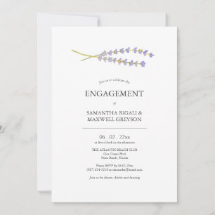 Engagement Party Invitations Watercolor Lavender