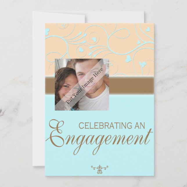 Engagement Party Invitations With Photo (Front)