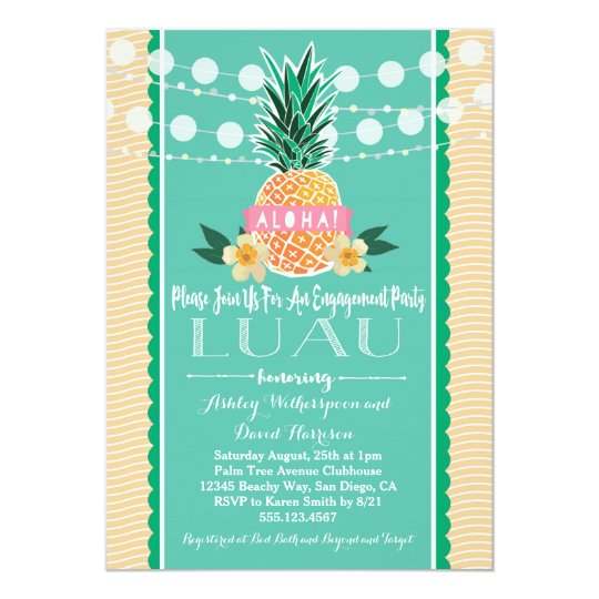 Luau Engagement Party Invitations 6