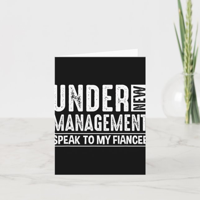 Engagement Party Men Under New Management See Fian Card (Front)