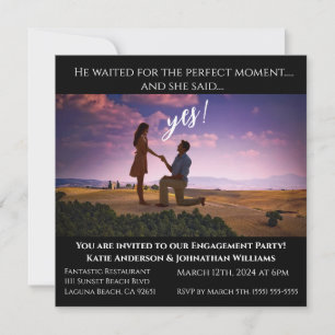 Engagement Party-Photo-Mountain Sunset-Backdrop- Invitation