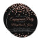 Engagement Party Rose Gold Glitter Confetti Black