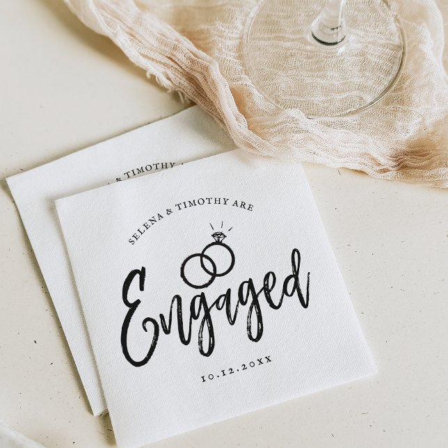 Engagement Party Script Lettering Napkin (Creator Uploaded)