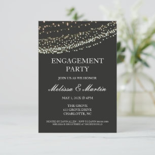 Engagement Party String Lights Night Invitation