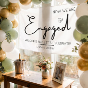 Engagement party welcome banner