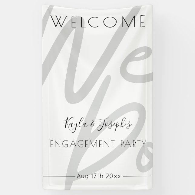 Engagement party welcome  banner (Vertical)