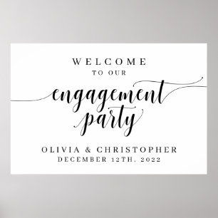 Engagement Party Welcome Poster