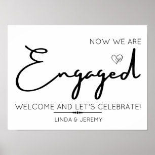 Engagement party welcome sign