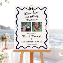 Engagement Party Welcome Sign Template Editable