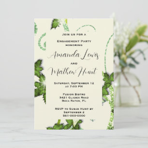 Engagement Party Whimsical Glitter Invitation