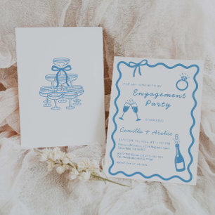 Engagement Party Whimsical Handwritten Invitation