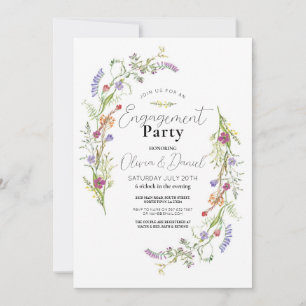 Engagement Party Wildflowers Floral Ditsy Invitation