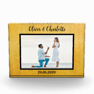 Engagement Personalised Couple marriage proposal Photo Block