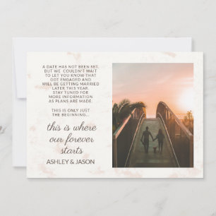 Engagement Photo Announcement Our Forever Starts