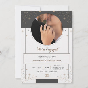 Engagement Photo Art Deco Invitation