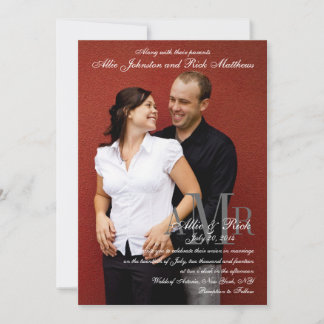 Engagement Photo Modern Wedding Invitations