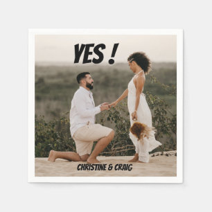 Engagement Photo Party Napkins