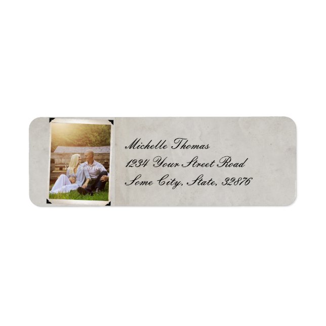 Engagement Photo Rustic Vintage Wedding (Front)