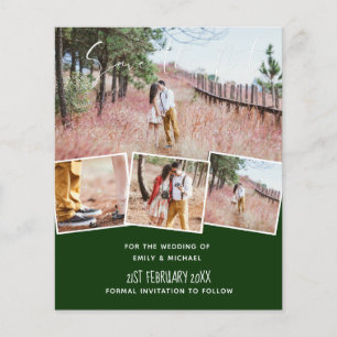 Engagement Photo Save the Date Custom Colour BUDGE