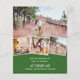 Engagement Photo Save the Date Custom Colour BUDGE