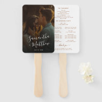 Engagement Photo Terracotta Wedding Program