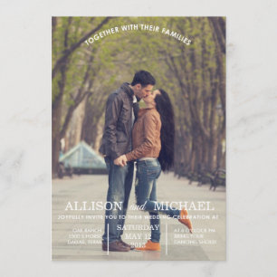 Engagement Photos Wedding Invitation